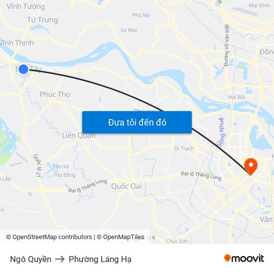 Ngô Quyền to Phường Láng Hạ map