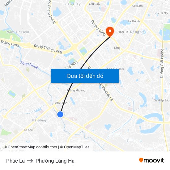 Phúc La to Phường Láng Hạ map