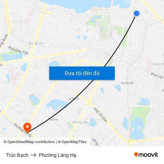 Trúc Bạch to Phường Láng Hạ map