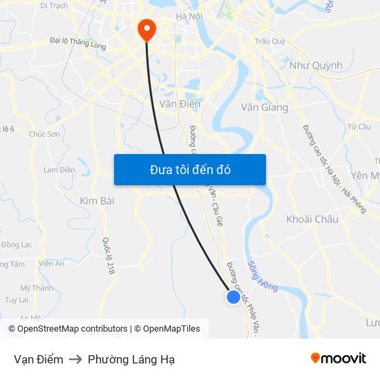 Vạn Điểm to Phường Láng Hạ map