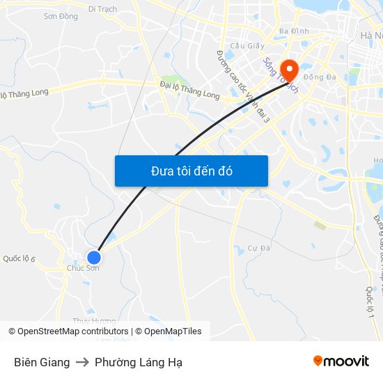 Biên Giang to Phường Láng Hạ map