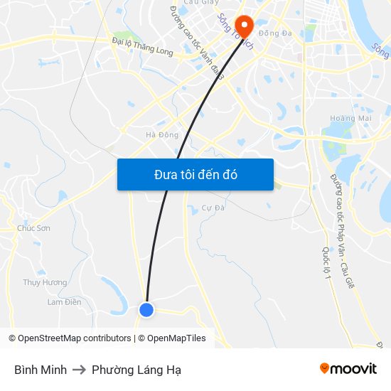Bình Minh to Phường Láng Hạ map