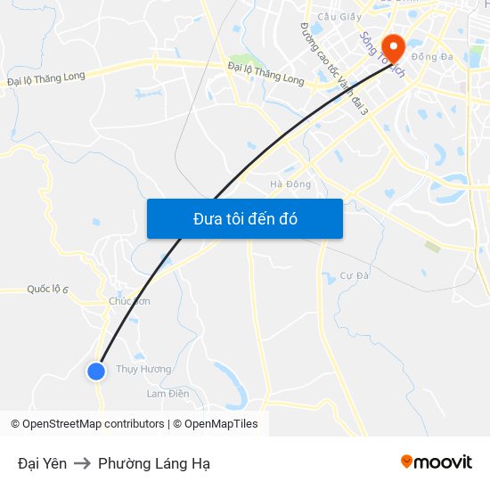 Đại Yên to Phường Láng Hạ map