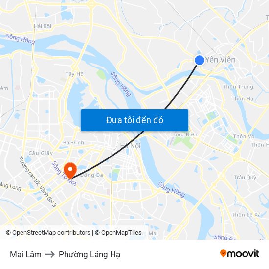 Mai Lâm to Phường Láng Hạ map