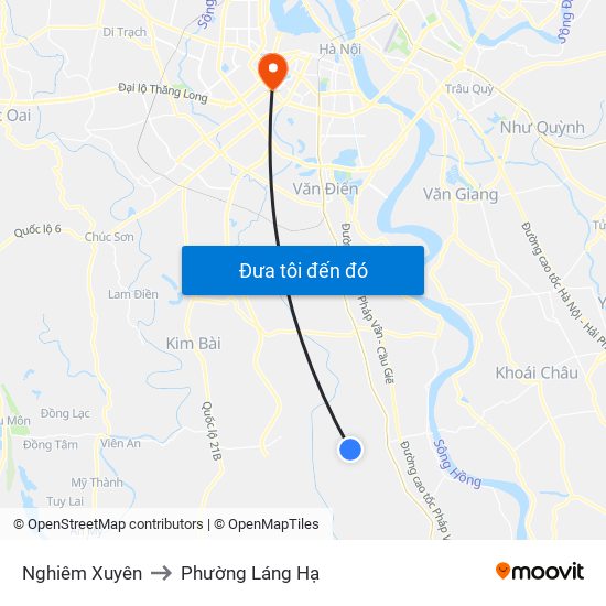 Nghiêm Xuyên to Phường Láng Hạ map