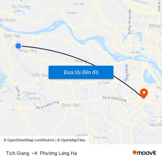 Tích Giang to Phường Láng Hạ map