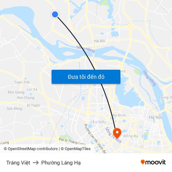 Tráng Việt to Phường Láng Hạ map