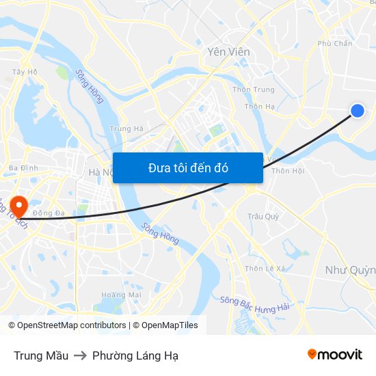 Trung Mầu to Phường Láng Hạ map