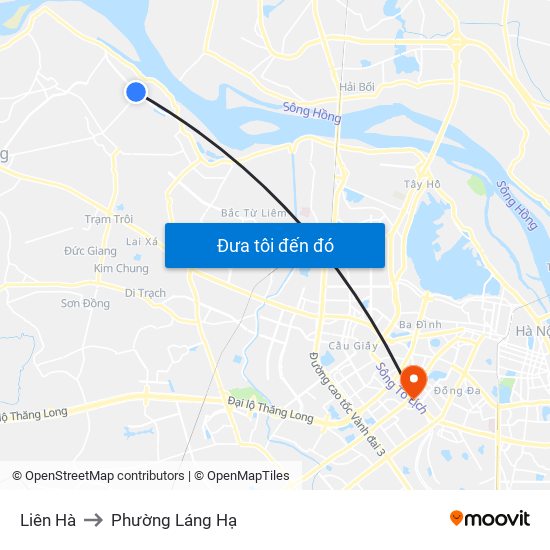 Liên Hà to Phường Láng Hạ map