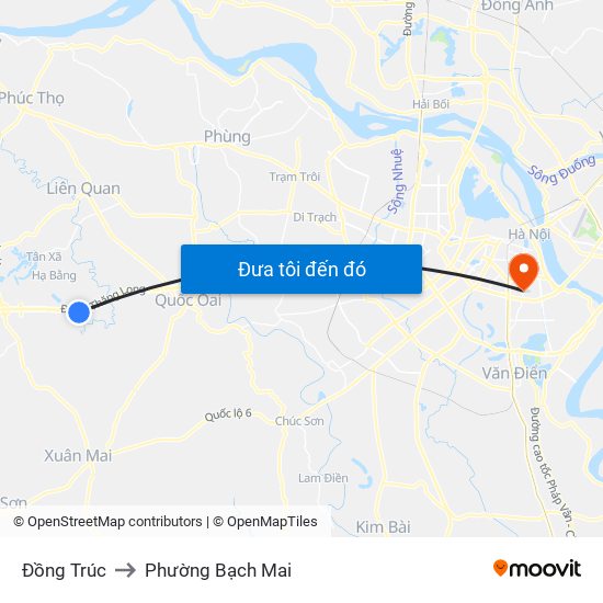 Đồng Trúc to Phường Bạch Mai map