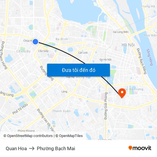 Quan Hoa to Phường Bạch Mai map