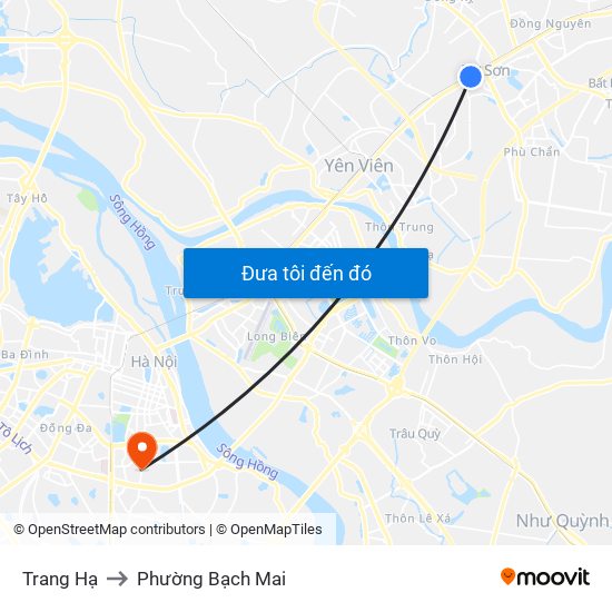 Trang Hạ to Phường Bạch Mai map