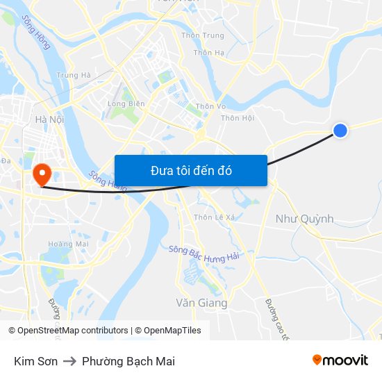 Kim Sơn to Phường Bạch Mai map