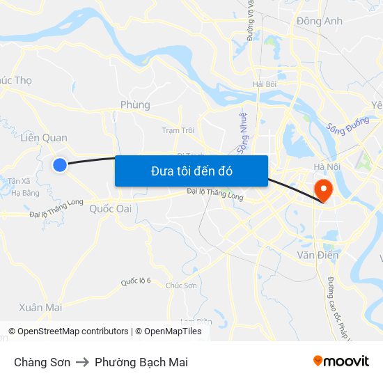 Chàng Sơn to Phường Bạch Mai map