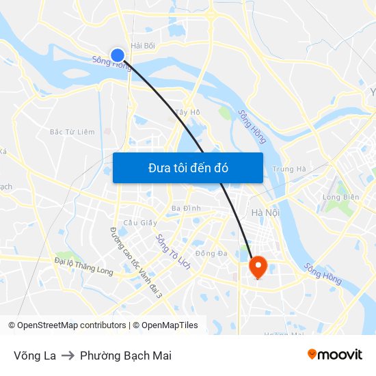 Võng La to Phường Bạch Mai map