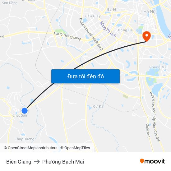 Biên Giang to Phường Bạch Mai map