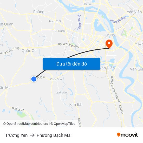 Trường Yên to Phường Bạch Mai map