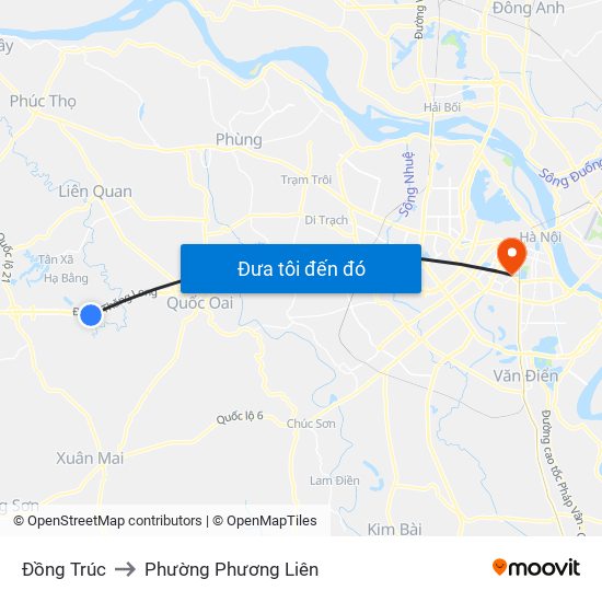 Đồng Trúc to Phường Phương Liên map