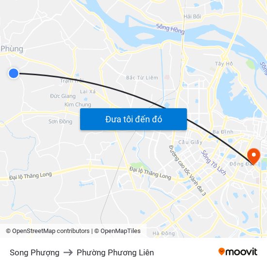 Song Phượng to Phường Phương Liên map