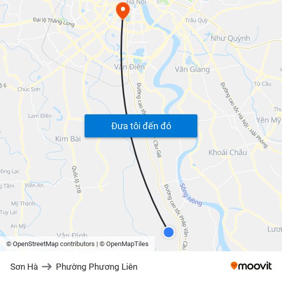 Sơn Hà to Phường Phương Liên map