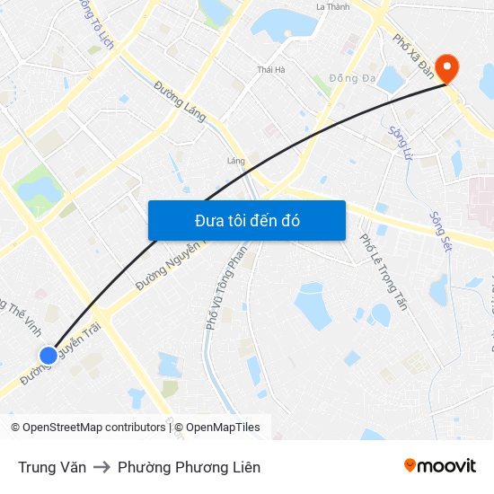 Trung Văn to Phường Phương Liên map