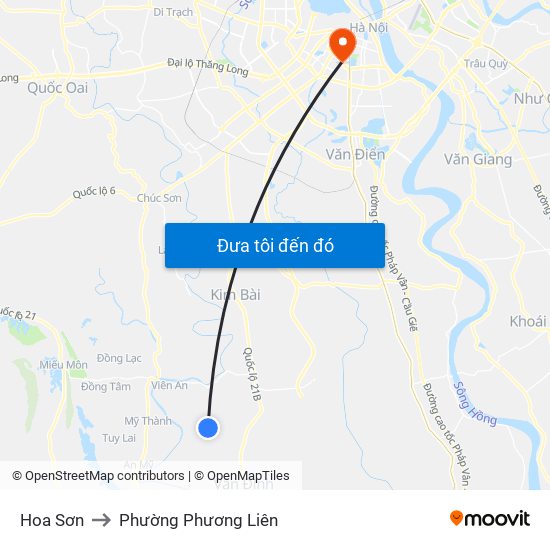 Hoa Sơn to Phường Phương Liên map