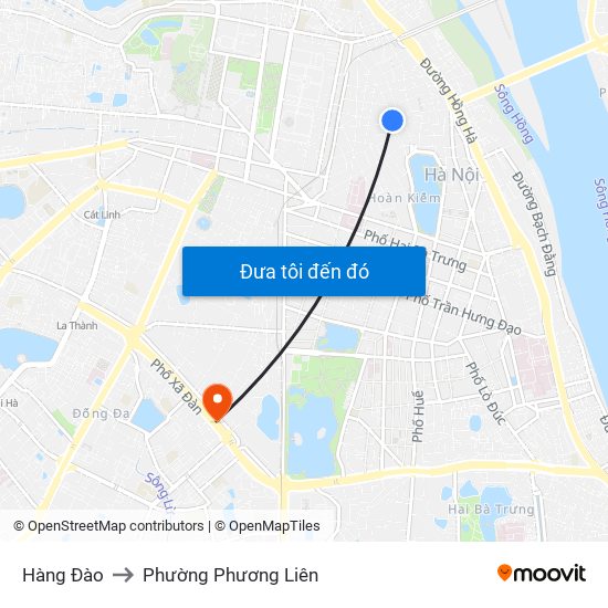 Hàng Đào to Phường Phương Liên map