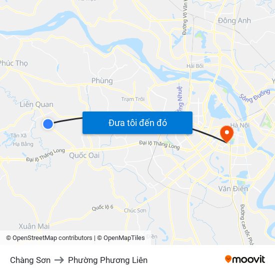 Chàng Sơn to Phường Phương Liên map