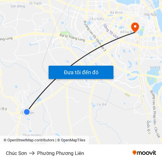 Chúc Sơn to Phường Phương Liên map