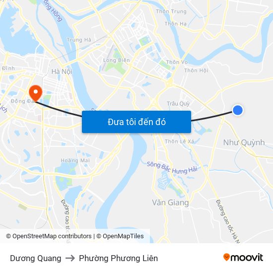 Dương Quang to Phường Phương Liên map