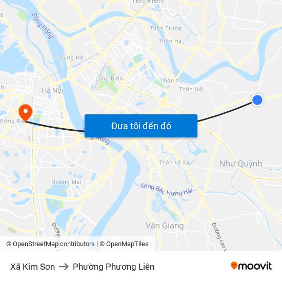 Xã Kim Sơn to Phường Phương Liên map