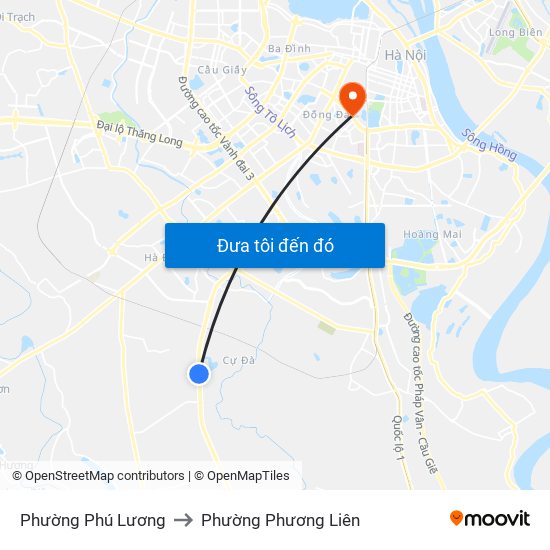 Phường Phú Lương to Phường Phương Liên map