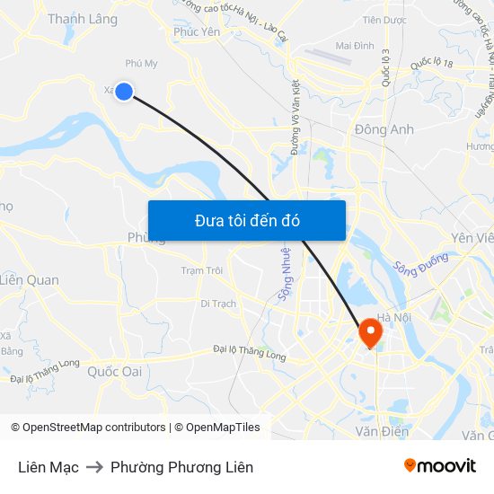 Liên Mạc to Phường Phương Liên map