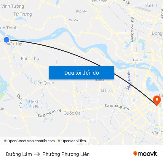 Đường Lâm to Phường Phương Liên map