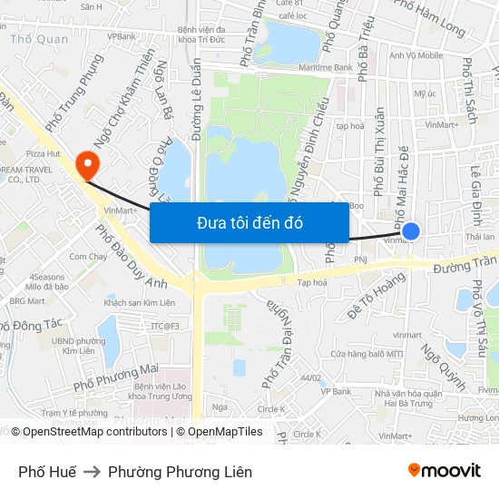 Phố Huế to Phường Phương Liên map