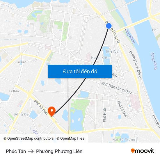 Phúc Tân to Phường Phương Liên map