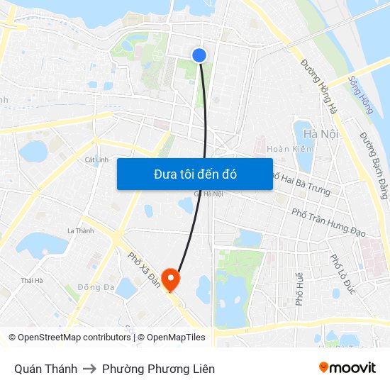 Quán Thánh to Phường Phương Liên map