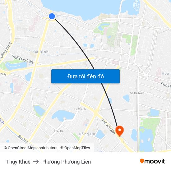 Thụy Khuê to Phường Phương Liên map