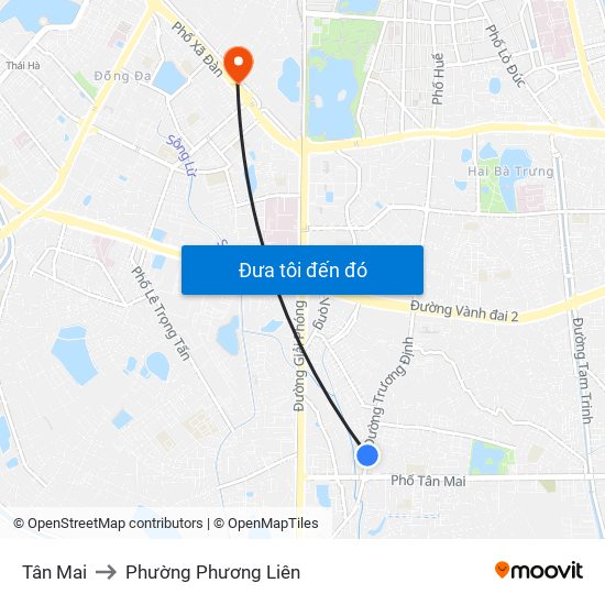 Tân Mai to Phường Phương Liên map