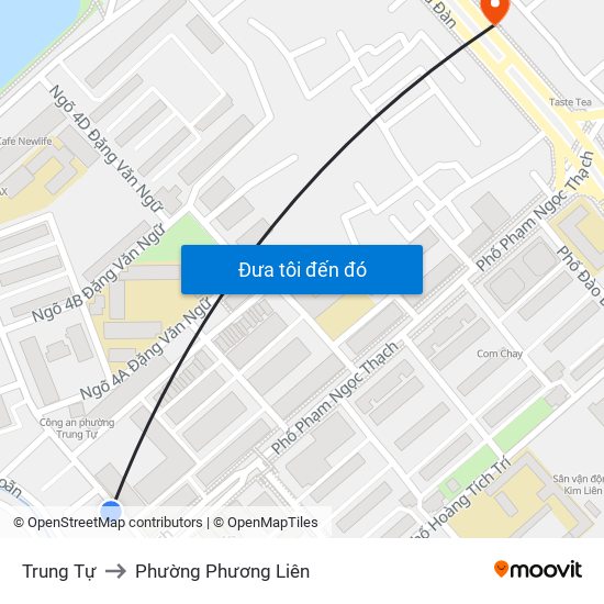 Trung Tự to Phường Phương Liên map