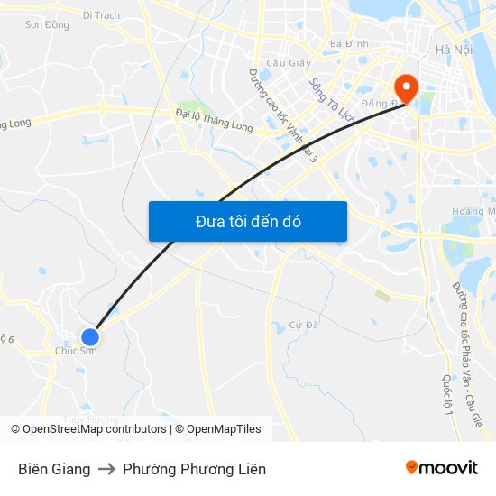 Biên Giang to Phường Phương Liên map
