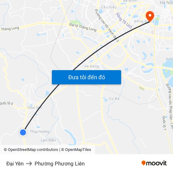 Đại Yên to Phường Phương Liên map