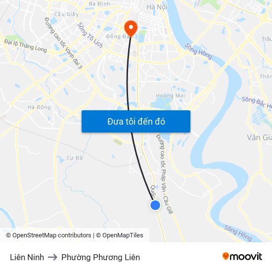 Liên Ninh to Phường Phương Liên map