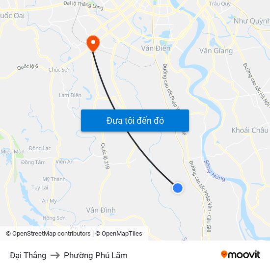 Đại Thắng to Phường Phú Lãm map