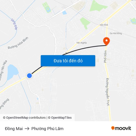 Đồng Mai to Phường Phú Lãm map