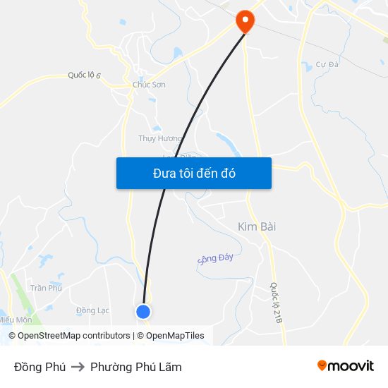 Đồng Phú to Phường Phú Lãm map
