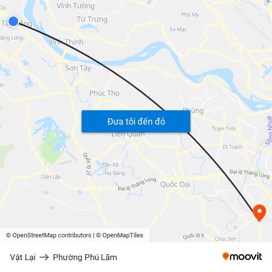 Vật Lại to Phường Phú Lãm map