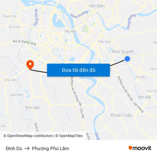 Đình Dù to Phường Phú Lãm map
