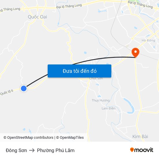 Đông Sơn to Phường Phú Lãm map