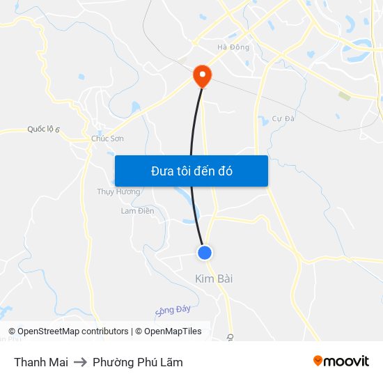 Thanh Mai to Phường Phú Lãm map